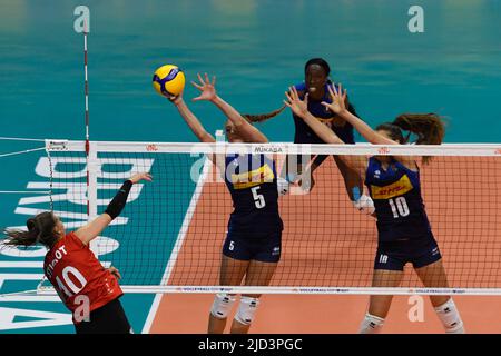 Brasilia, Brasilien. 17.. Juni 2022. DF - Brasilia - 06/17/2022 - WOMEN'S VOLLEYBALL NATIONS LEAGUE GERMANY X ITALY Foto: Mateus Bonomi/AGIF/Sipa USA Quelle: SIPA USA/Alamy Live News Stockfoto