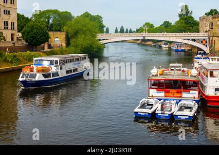 Bootstour auf dem Fluss Ouse in York, North Yorkshire Stockfoto