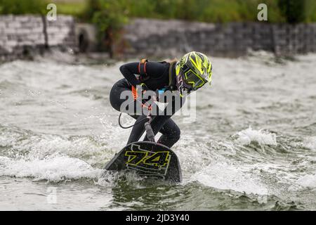 UIM MOTOSURF WORLDCUP 2021 in Deinze, Belgien Stockfoto