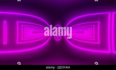 Violette Neonlichter. Computer erzeugt 3D Rendering Stockfoto