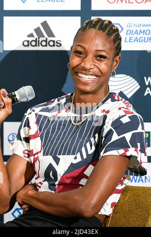 Paris, Frankreich. 17.. Juni 2022. Shaunae Miller-Uibo von Bahamas während der Wanda Diamond League 2022, Meeting de Paris (Leichtathletik) am 17. Juni 2022 im Charlety-Stadion in Paris, Frankreich. Kredit: Victor Joly/Alamy Live Nachrichten Stockfoto