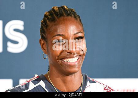 Paris, Frankreich. 17.. Juni 2022. Shaunae Miller-Uibo von Bahamas während der Wanda Diamond League 2022, Meeting de Paris (Leichtathletik) am 17. Juni 2022 im Charlety-Stadion in Paris, Frankreich. Kredit: Victor Joly/Alamy Live Nachrichten Stockfoto