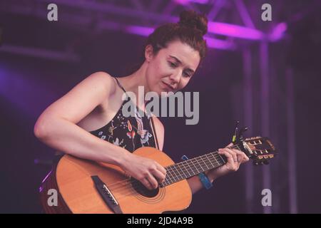 Kopenhagen, Dänemark. 14. August 2017. Lisa Hannigan spielt live auf der Bühne des Haven Festivals in Kopenhagen. (Foto von Valeria Magri/SOPA Images/Sipa USA) Quelle: SIPA USA/Alamy Live News Stockfoto