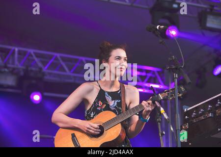 Kopenhagen, Dänemark. 14. August 2017. Lisa Hannigan spielt live auf der Bühne des Haven Festivals in Kopenhagen. (Foto von Valeria Magri/SOPA Images/Sipa USA) Quelle: SIPA USA/Alamy Live News Stockfoto