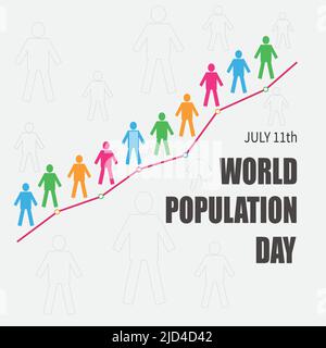 Illustration, Poster oder Banner des Weltbevölkerungstages Stock Vektor