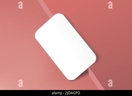 Horizontale leere Visitenkarte Mockup-Vorlage realistische 3D Markenidentität Werbepräsentation Showcase Social Media Branding Stock Vektor