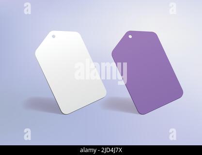 Leere Branding-Tag isolierte Illustration Mockup für Preis-Tag Rabatt Geschenk-Tag-Verkauf Corporate Shopping Kleidung E-Commerce-Vorlage Stock Vektor