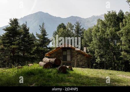 Gran Bosco di Salbertrand in Susa Valley (Turin, Piemont, Italien) Stockfoto