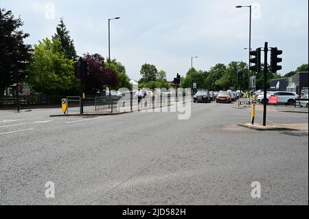 Ein Scheideweg in Großbritannien. Stockfoto