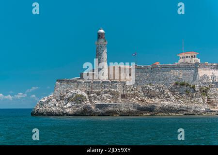 Das Castillo de los Tres Reyes del Morro, bekannt als El Morro, in Havanna, Kuba Stockfoto