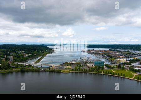 Die Olympia, Washington Waterfront im Juni 2022 Stockfoto