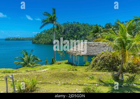 Am Eingang des Alejandro de Humboldt-Nationalparks in Baracoa, Kuba, einem UNESCO-Weltkulturerbe Stockfoto