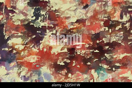 Abstrakter Hintergrund. Mehrfarbige Textur. Flecken von Ölfarbe. Pinselstriche von Farbe. Vektorgrafik Stock Vektor
