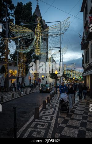 Weihnachten in Funchal Stockfoto