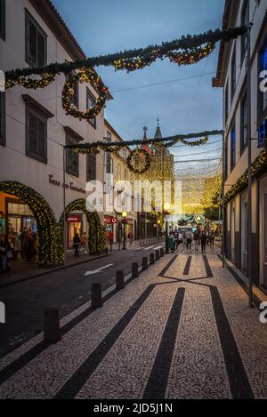 Weihnachten in Funchal Stockfoto