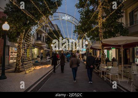 Weihnachten in Funchal Stockfoto