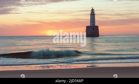 Rattray Head Lighthouse bei Sonnenaufgang Stockfoto