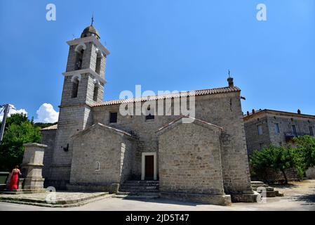 ARBELLARA, KORSIKA, FRANKREICH; 10. August 2020: Arbellara ist eine französische Gemeinde im Süden Korsikas. Das Dorf gehört zur piève von Viggia Stockfoto