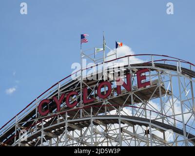 Bild des Coney Island Cyclone. Stockfoto