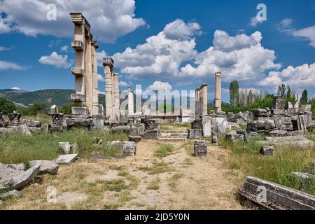 Der Tempel der Aphrodite in der antiken Stadt Aphrodisias, Denizli, Türkei Stockfoto