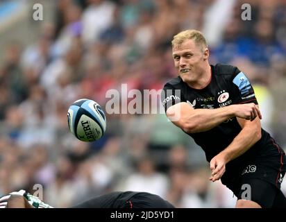 Twickenham, Großbritannien. 18.. Juni 2022. Gallagher Premiership Rugby-Finale. Leicester V Saracens. Twickenham Stadium. Twickenham . während des Rugby-Finales der Gallagher Premiership zwischen Leicester Tigers und Saracens. Kredit: Sport In Bildern/Alamy Live Nachrichten Stockfoto