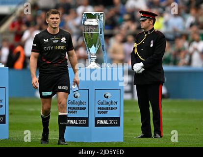 Twickenham, Großbritannien. 18.. Juni 2022. Gallagher Premiership Rugby-Finale. Leicester V Saracens. Twickenham Stadium. Twickenham . während des Rugby-Finales der Gallagher Premiership zwischen Leicester Tigers und Saracens. Kredit: Sport In Bildern/Alamy Live Nachrichten Stockfoto