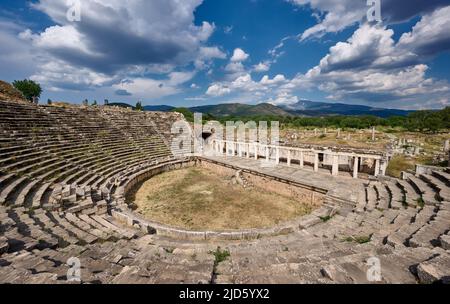 Theater der antiken Stadt Aphrodisias, Denizli, Türkei Stockfoto