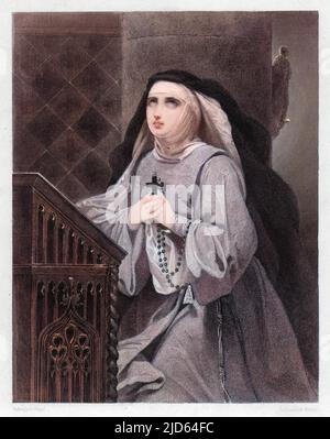 Teresa von Avila (1515-1582) Spanische Mystikerin & heilige Colorized Version von : 10002205 Stockfoto