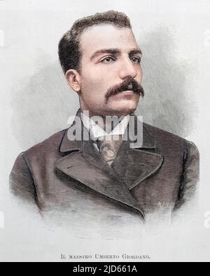 Umberto Giordano (1867-1948) Italienischer Musiker Colorized Version von : 10004489 Stockfoto