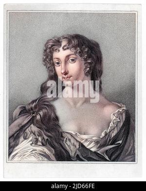 Eleanor 'Nell' Gwyn (oder Gwynn oder Gwynne) (1650 - 1687), englische Schauspielerin, Geliebte von König Karl II. Kolorierte Version von : 10007410 Stockfoto