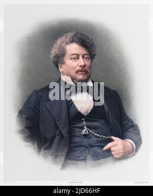 ALEXANDRE DUMAS (PERE) (1802 - 1870), französischer Schriftsteller ('Les Trois Mousquetaires' &c). Kolorierte Version von : 10009135 Stockfoto