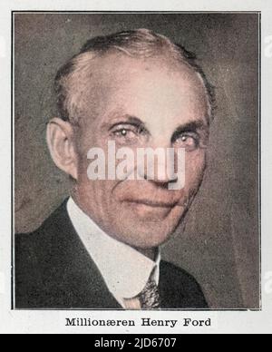 HENRY FORD (1863 - 1947), amerikanischer Automobilhersteller. Kolorierte Version von : 10012096 Datum: 1915 Stockfoto