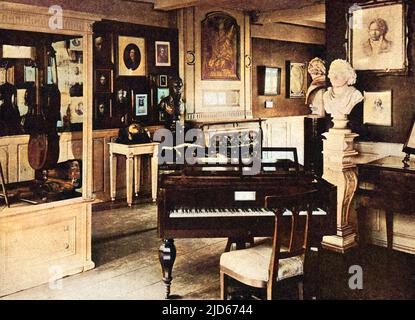 LUDWIG VAN BEETHOVEN sein Geburtsort in der Bonngasse 515, Bonn 'The Relic Room' Colorized Version of : 10013093 Datum: 1770 - 1827 Stockfoto