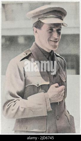 Der britische Archäologe, Soldat, Geheimdienstoffizier und Schriftsteller Thomas Edward Lawrence (1888-1935), bekannt als Lawrence von Arabien. Hier in Uniform in der RAF gesehen. Kolorierte Version von : 10013389 Datum: Ca. 1917 Stockfoto