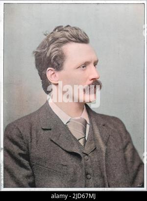 George Robert Gissing (1857 - 1903), englischer Schriftsteller. Kolorierte Version von : 10023253 Datum: Ca. 1895 George Robert Gissing (1857 - 1903), englischer Schriftsteller. Kolorierte Version von : 10023253 Datum: Ca. 1895