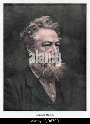 WILLIAM MORRIS (1834 - 1896), englischer Dichter und Künstler. Kolorierte Version von : 10023790 Stockfoto