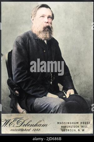 FRIEDRICH ENGELS (1820 - 1895), deutscher Polittheoretiker, dargestellt während seines Aufenthalts in England. Kolorierte Version von : 10072565 Stockfoto