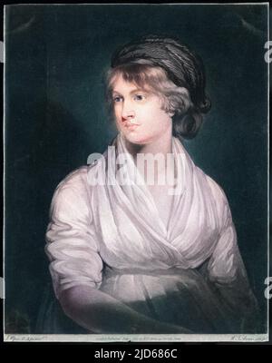 MARY WOLLSTONECRAFT GODWIN Schriftsteller, Frau von William Godwin, Mutter von Mary Shelley Colorized Version von : 10065256 Datum: 1759 - 1797 Stockfoto