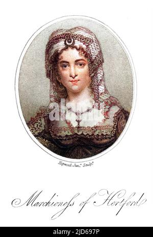 ISABELLA ANN, marchioness of HERTFORD (geb. Ingram-Shepherd) Ehefrau von Francis, zweiter marquis. Kolorierte Version von : 10160790 Datum: 1759 - 1834 Stockfoto