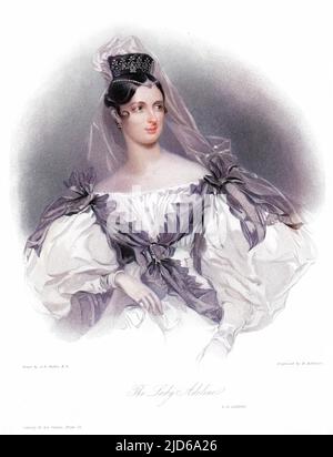 LETITIA ELIZABETH LANDON Ehefrau von George Maclean, Gouverneur von Cape Coast Castle, Westafrika: Sehr beliebte und fruchtbare Dichterin und Romanautorin, die leider jung starb. Kolorierte Version von : 10162696 Datum: 1802 - 1838 Stockfoto