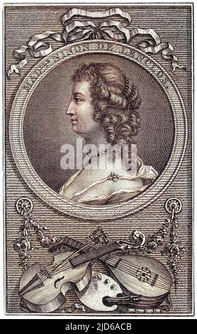 NINON DE LENCLOS französische Schönheit, soziale Führungspersönlichkeit und Schirmherrin der Literatur. Kolorierte Version von : 10163106 Datum: 1616 - 1706 Stockfoto