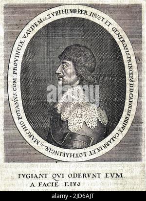 CHARLES IV. duc de LORRAINE französischer Adliger und Soldat, marechal de France. Kolorierte Version von : 10163604 Datum: 1604 - 1675 Stockfoto