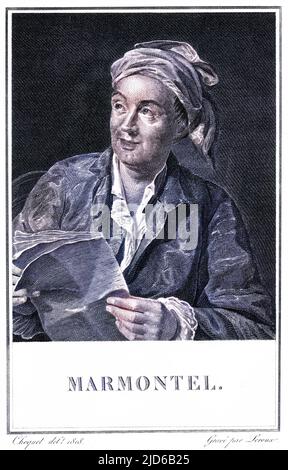 JEAN FRANCOIS MARMONTEL Französischer Schriftsteller Colorized Version von : 10164527 Datum: 1773 - 1799 Stockfoto