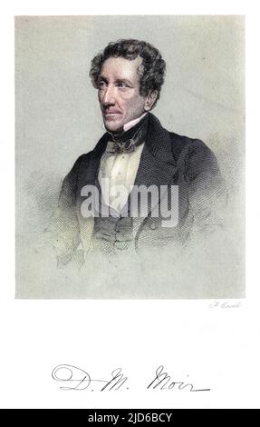 DAVID MACBETH MOIR Schottischer Arzt und Schriftsteller Autor von 'Mansie Wauch' Colorized Version von : 10165185 Datum: 1798 - 1851 Stockfoto