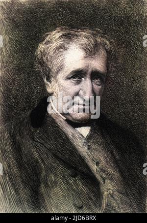 JAMES NASMYTH Schottischer Ingenieur, Erfinder des Dampfhammers. Kolorierte Version von : 10167105 Datum: 1808 - 1890 Stockfoto