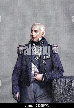 SIR CHARLES NAPIER (1786 - 1860), britischer Marinekommandeur. Kolorierte Version von : 10166915 Stockfoto