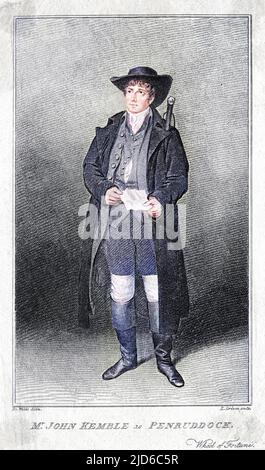 JOHN PHILIP KEMBLE Schauspieler als Penruddock in 'The Wheel of Fortune' (Autor unbekannt) Colorized Version of : 10169053 Datum: 1757 - 1823 Stockfoto