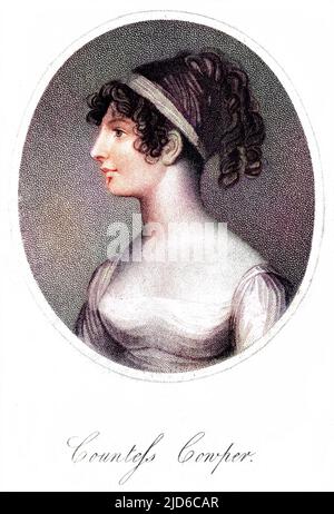 EMILY MARY, (geb.Lamm) viscountess PALMERSTON Tochter von 1. viscount Melbourne : dargestellt, als sie mit earl Cowper verheiratet war. Später heiratete sie Henry lord P. Colorized Version von : 10171959 Datum: 1787 - 1869 Stockfoto