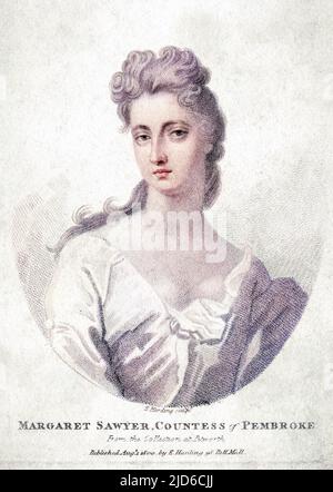 MARGARET (geb. Sawyer) Gräfin von PEMBROKE & MONTGOMERY erste Frau von Thomas Herbert, 8. earl Colorized Version von : 10172322 Datum: ? - 1706 Stockfoto