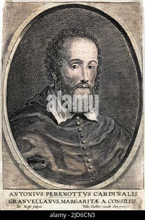 ANTOINE DE PERRENOT Französischer Kirchenmann, Bischof von Arras, Kardinal und Staatsmann Colorized Version of : 10172445 Datum: 1517 - 1586 Stockfoto